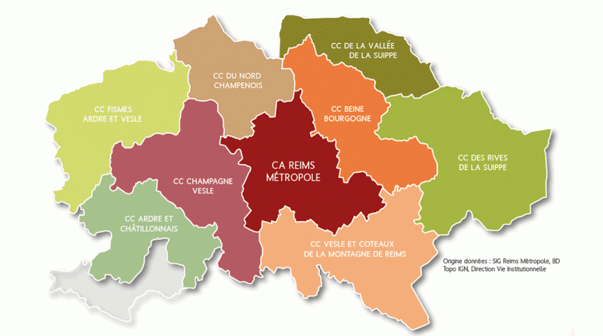 Carte Grand Reims