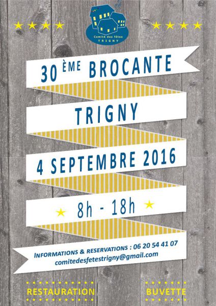 Affiche brocante Trigny 2016